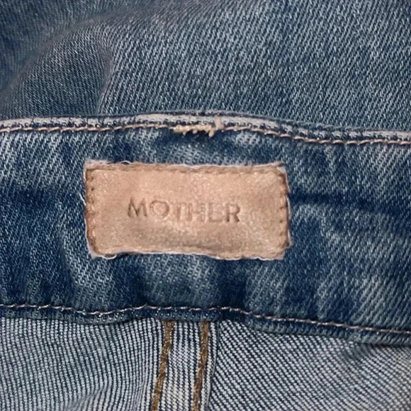 MOTHER Women’s High Waisted Looker Crop Wash Let’s Kick It Denim Jeans Pants 28 - Picture 11 of 16
